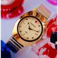 Perfect Brand Design Golden Color Stainless Steel Luxury Waterproof  Quartz Watch For Men. 