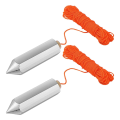 NCANRUI 2 Pcs Hexagon Steel Plumb Bob790-8, 8 Ounce Plumb Alloy Steel Plumb Building Measuring Hammer Crafting Plumb Wire Kit. 