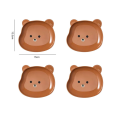 Transparent Cute Cartoon Shape Bear Spit Bone Dish Desktop Trash Tray. 
