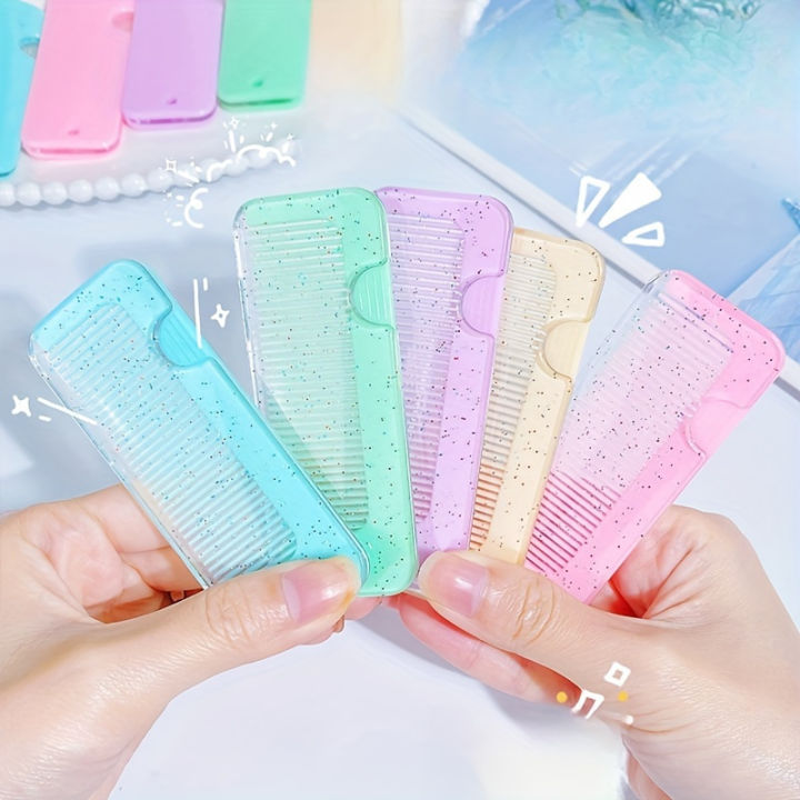 Vylon%201pc%20Cute%20Color%20Small%20Comb,%20Portable%20Comb%20For%20Home%20And%20Outdoor%20Camping,%20Mini%20Folding%20Comb,%20Hair%20Styling%20Comb%20-%20Image%202