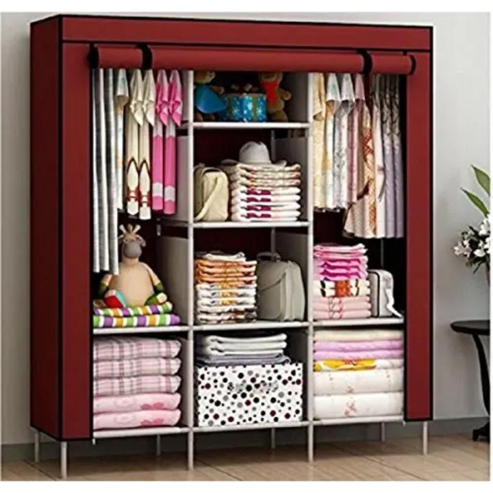 Queen Daraz Portable Cloth Cabinet/Wardrobe (130 X 45 X 175 Cms)