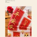 Durable Thickened Chinese New Year Table Cloth PEVA Oil-proof Tablecloth Waterproof Table Cover Home Decoration. 