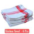 6 Pcs Black Check Design Cotton Kitchen Dish Towel. 