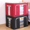 Steel Frame Storage Box Oxford Cloth Storage Box Quilt Storage Box Folding Wardrobe Fabric Extra Large Storage Bag. 