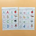 26 Letters A-Z Alphabet Phonics Practice Worksheets Handwriting Passages Preschool Early Learning English Homework Kindergarten Workbook Coloring Books. 