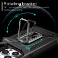 Case for iPhone 13 Pro Max with Camera Cover and Kickstand，Built-in 360° Rotate Ring Stand Magnetic Full Body Shockproof Bumper Protective Phone Cover Case. 