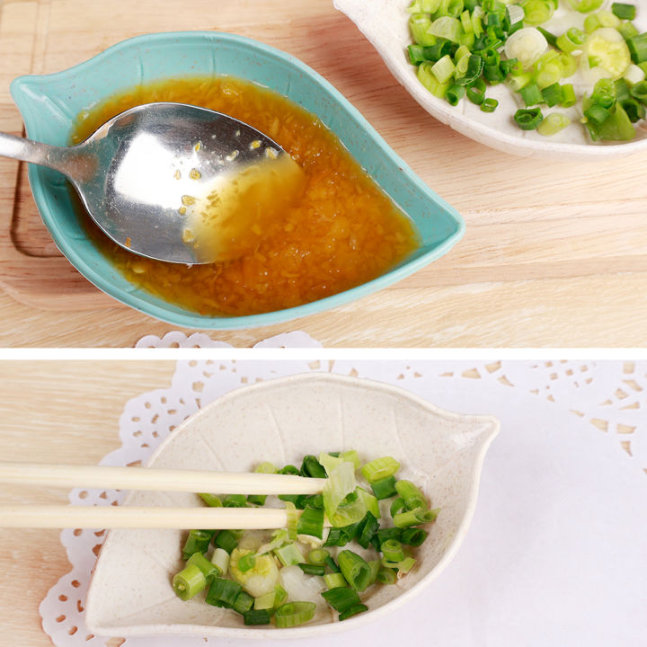 1/4/10pcs%20Sauce%20Dishes%20Leaves%20Shape%20Wheat%20Fiber%20Bowl%20Vinegar%20Seasoning%20Solid%20Soybean%20Dish%20Sauce%20Salt%20Snack%20Small%20Plate%20Kitchen%20Tool%20-%20Image%204