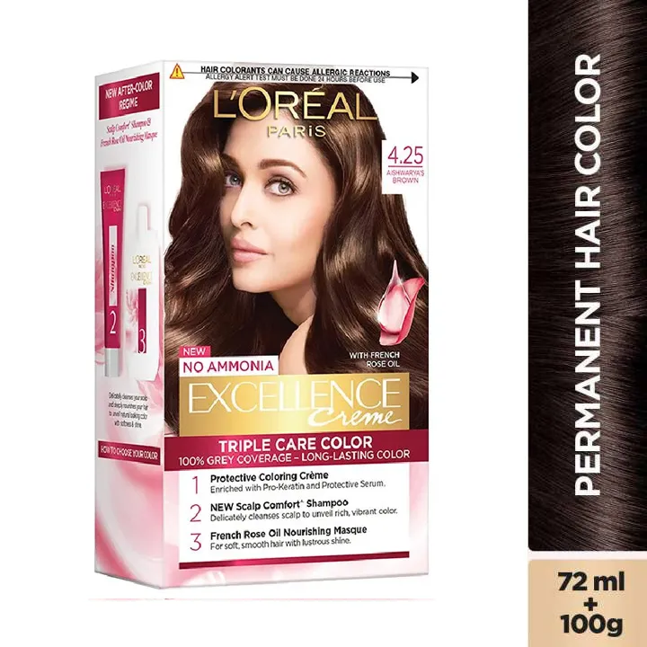 L'Oreal Paris Excellence Creme Hair Color 4.25 Aishwarya's Brown