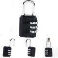 Waterproof Combination padlock Easy-to-use Portable Resettable Coded lock 3-digit School locker for Outdoor activities Travel luggage Sports facilities Employee lockers Home security. 