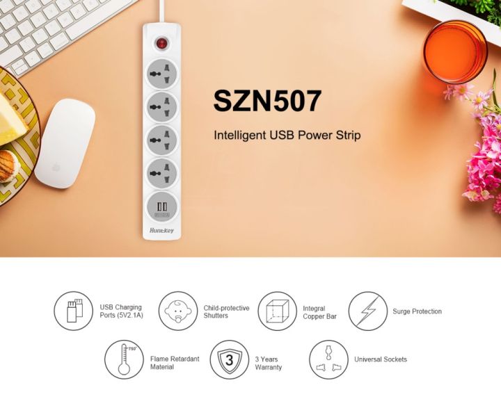 Huntkey%204%20socket%20+%202%20USB%20Power%20Strip%20-%20SZN507%20by%20mitrata%20-%20Image%204