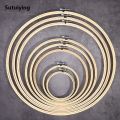 Sutuiying 1PC 8-23cm Round Embroidery Hoops Frame Wooden Bamboo Hand Embroidery Portable Rack Ring For DIY Cross Stitch Needle Craft Tool. 