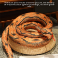Simulation Python Plush Toy Giant Python Cobra Plush Animal Plush Doll Halloween Decoration Gift Orange Ring Python. 