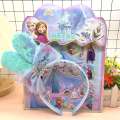 New Childrens Rabbit Ear Headband Furong Leather Three-dimensional Bubble Girl Princess Dress Up Cartoon Sticker Gift. 