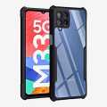 Samsung Galaxy M33 5G Case Protective Shockproof Cover - Black and transparent back. 