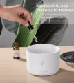 350ml Premium Essential Oil, Diffuser Volcano Flame Mist Aromatherapy for Home, Office & spa with auto Shut-Off, White. 