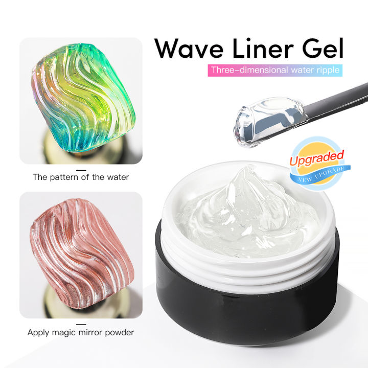 AS 15ml 3D Wave Liner Gel Nail Polish Semi Permanent UV Gel For DIY Painting Drawing Manicure Varnish Nail Art Liner Gel