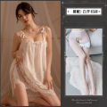 Home Lace Suspenders Nightdress Women Hot Transparent Europe and America Temptation Pajamas Plus Size Lingerie Proxy 77. 