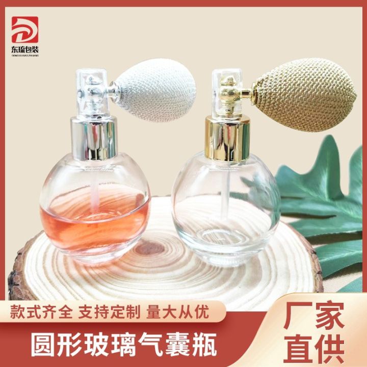 Douyin same 50ML clear glass bottle 18mm airbag spray bottle high-value perfume bottle empty bottle high-end wholesale