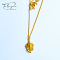 Gold Plated Ganesh Pendant And Chain Unisex. 
