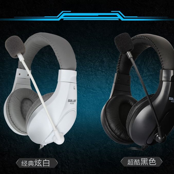 Salar/ Sound A566 Over-Ear Desktop Computer Headphones Gaming Headset with Microphone and Deep Bass