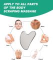 Stainless Steel Gua Sha Facial Massager - Face & Body Scraping Tool - Gua Sha Stone Massager 88gm Thick Gua Sha For Face & body - 88gm. 