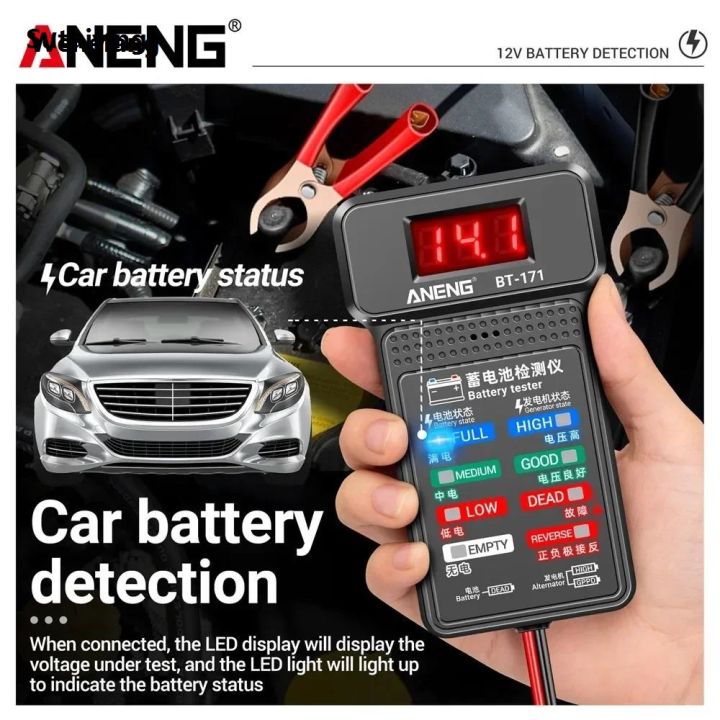 Wenefang Sutuiying ANENG BT-171 Multifunctional Battery Testers 12V Auto Repair Industry Fifty percent discount Hot Selling Detection with LED Reverse Display Screen Electrician Tool