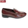 Run Shoes  Coffee Color Leather Party Wear / Formal Shoe For Men (2258). 