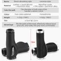 ROCKBROS Leather Bicycle Grips Liquid Silicone MTB Handle Ergonomics Handlebar Grip Bilateral Lock Non-slip Cozy Bike Accessorie. 