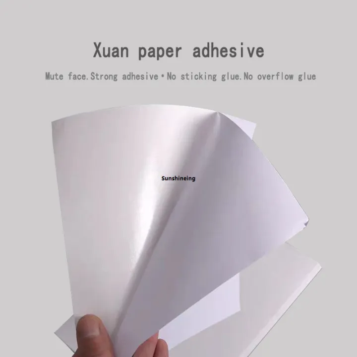 A4%2015sheets%20White%20Xuan%20Rice%20Self-adhesive%20Paper%20Matte%20Surface%20Painting%20And%20Art%20Writting%20Printable%20By%20Inkjet%20And%20Laser%20-%20Image%204