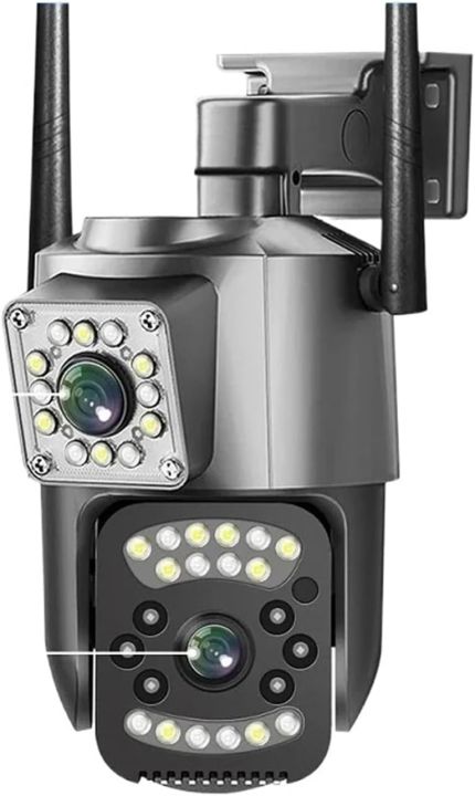 4G Sim Card Support  Dual Lens WIFI IP Camera Outdoor IP66 Waterproof