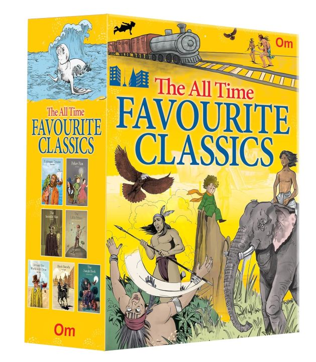 The All Time Favourite Classics - Collection of 7 Books Box Set | Robinson Crusoe | Around the World in 80 Days | Black Beauty | Peter Pan | The Invisible Man | The Jungle Book | The Little Prince
