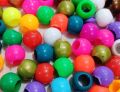 100 Gram packet Plastic Colourful Macrame Beads. 