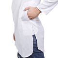 White Cotton Long Kurta For Men. 