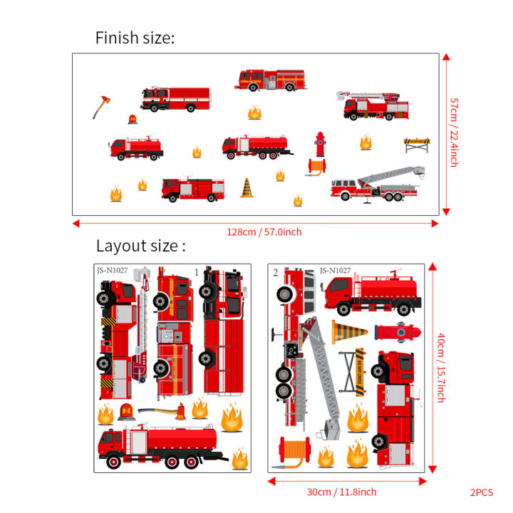 Cartoon%20Fire%20Truck%20Wall%20Decor%20Decals%20Kids%20Room%20Playroom%20Bedroom%20Firetruck%20Poster%20Mural%20Wall%20Stickers%20Kids%20Room%20Nursery%20Decor%20-%20Image%205