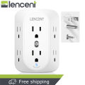 【Buy with eyes closed】LENCENT Multi Plug 6 Outlet Extender, Surge Protector Wall tap, Power Strip 3-Side Widely Spaced Adapter Plug Extension Multiple Charger Expander, Mountable Wall Splitter for Home Travel. 