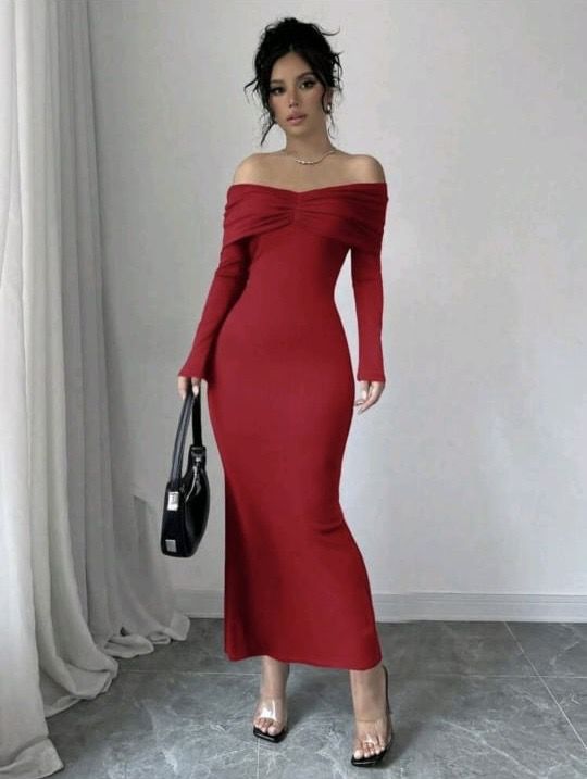 Off%20Shoulder%20Full%20Sleeve%20Long%20Dress%20For%20Women%20-%20Image%203