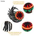 Sutuiying Unisex Knitted Braid Hat Jamaican Bob Rasta Beanie Hats Hip Hop Cap High Quality Men Dreadlocks Wig Bob Marley Caribbean Fancy Dress Headwear. 