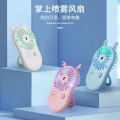USB Handheld Mini Spray Fan Portable Foldable Stand Hydration Cooling Atmosphere Light Aromatherapy Small Fan. 
