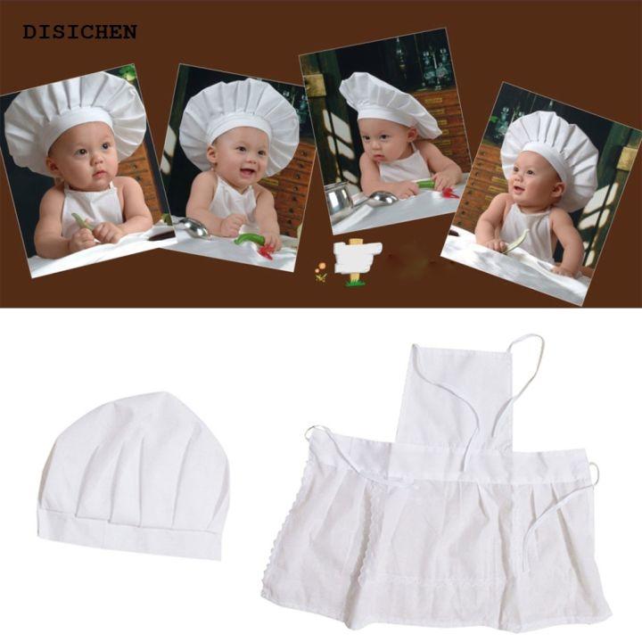 DISICHEN%20Portable%20Cute%20For%20Kids%20Costumes%20Cook%20Cotton%20Blended%20Chef%20Hat%20Apron%20Baby%20Photos%20Costume%20Photography%20-%20Image%203