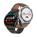 Ultima Magnum E400 Luxury Smartwatch with a 1.43” AMOLED Screen, Stainless Steel Frame, Canvas Wrist Strap & Free Leather Strap, Bluetooth Calling, Health Suite, 100+ Sports Modes, IP68 Rated Smart Watch. 