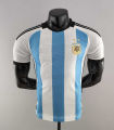 Argentina Home Jersey Player Version Fitting Design 2022 Made In Thailand. 
