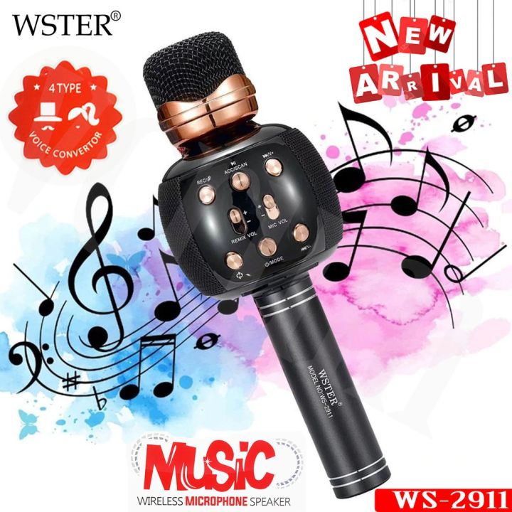 Wster Ws2911 Karaoke Ktv Mic Portable Bluetooth Speaker