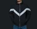 Unisex Summer Stretchable Wrinkle Grey Matching Single Layer Windcheater. 
