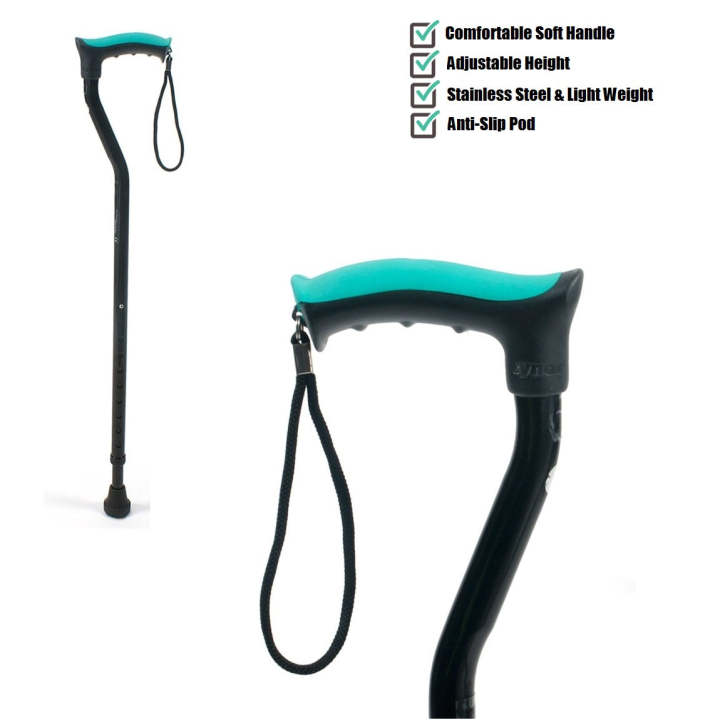 Tynor Walking Stick Soft Top Handle Black L 07