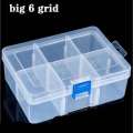 Multi Grids Plastic Detachable Storage Boxes Bins for Tools&Jewelry&Fishing Gear Screw Desk Organizer big 6 grids plastic box. 