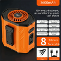 Mini Rechargeable Waist Clip Fan Strong Cooling 100 Gears Wearable Belt Fan Long Battery High-Speed Hanging Neck Fan Indoor Home. 