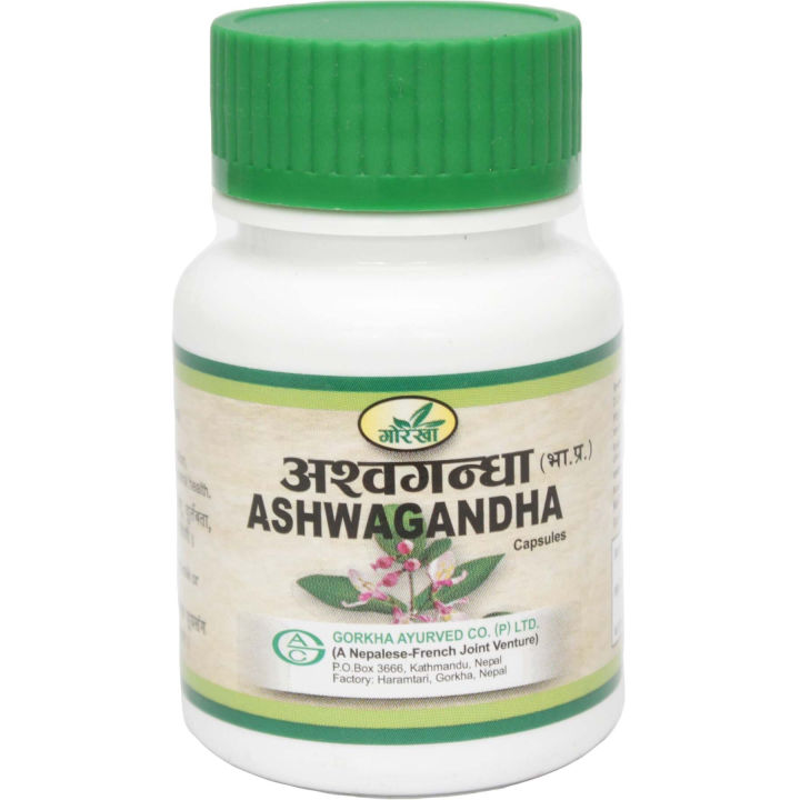 Ashwagandha Capsule - Withania Somnifera Nepali Aswagandha Root Extract - from Gorkha - 60 Capsules