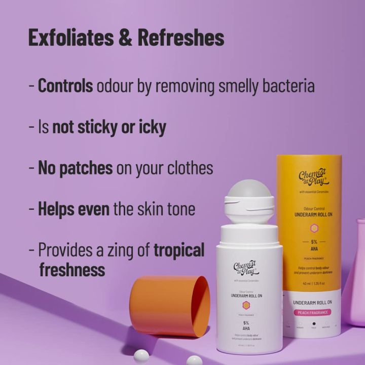 Chemist%20at%20Play%20UnderArm%20Roll-On%20Deodorant%20with%205%25%20AHA,%20Peach%20Fragrance,%2040ml%20-%20Image%205
