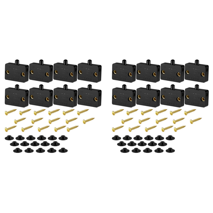 16 Pieces Cabinet Lamp Switch Automatic Door Switch Contact Switch for Wardrobe Applicable to 12V 24V 110V(Black)