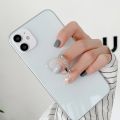 1Pc Transparent Universal Mini Diamond Finger Ring Holder 360° Degree Rotation Thin Fit Adhesive Phone Stand Mount. 